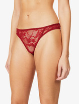 Thumbnail for your product : Muse By Coco De Mer Sienna mid-rise stretch-lace briefs