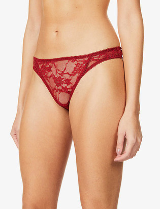 Muse By Coco De Mer Sienna mid-rise stretch-lace briefs