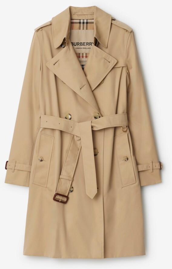 Burberry Mid-length Kensington Heritage Trench Coat Size: 0