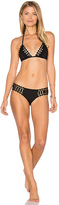 Thumbnail for your product : Ale By Alessandra Crochet Tab Brazilian Bottom