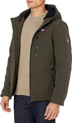 mens tommy hilfiger sherpa lined softshell jacket
