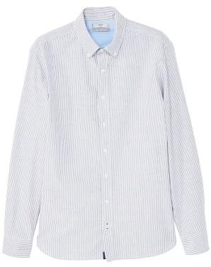 MANGO Slim-fit striped cotton shirt