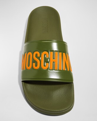 サンダル Moschino MB28032G1GG1100A Slides PVC sandal slide with Lettering logo | Moschino