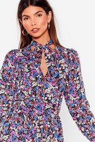 Thumbnail for your product : Nasty Gal Womens Floral Long Sleeve Maxi Dress - Pink - 6