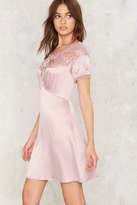 Thumbnail for your product : Nasty Gal Jewel-Eyed Judy Satin Babydoll Dress