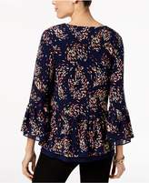 Thumbnail for your product : JM Collection Chiffon-Trim Peplum Top, Created For Macy's