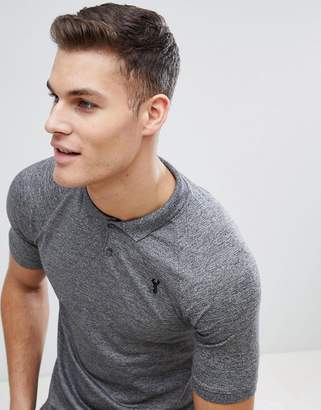 Next Muscle Fit Polo In Gray Marl