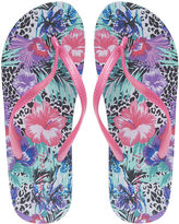 Thumbnail for your product : Wet Seal Tropical Flower Flip Flops