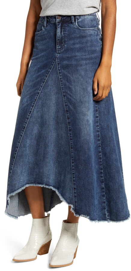 Long Denim Skirt | Shop the world's largest collection of fashion 