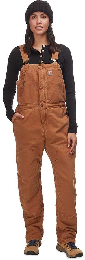 women's weathered duck wildwood bib overalls