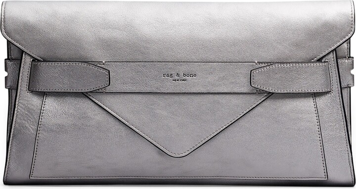 Rag & Bone Field Envelope Leather Clutch Bag