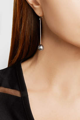 Mizuki 14-karat Gold, Pearl And Diamond Earrings