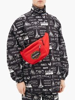 Thumbnail for your product : Balenciaga Explorer Logo-applique Canvas Belt Bag - Red