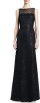 Thumbnail for your product : St. John Gossamer-Lined Lace Gown, Caviar