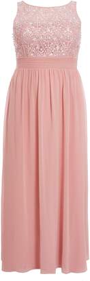 Dorothy Perkins Womens *Quiz Curve Pink High Neck Maxi Dress