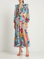 Thumbnail for your product : PatBO Hibiscus Printed Chiffon Long Dress