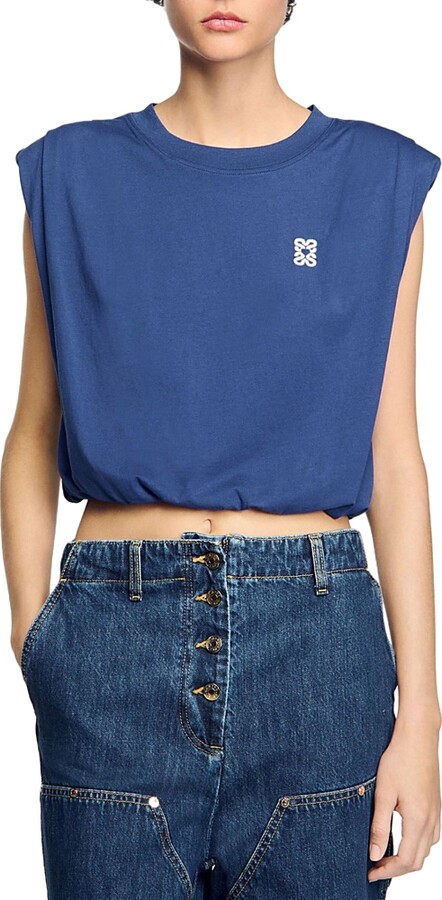 Sandro Short Draped Tee