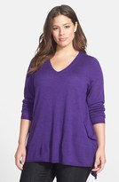 Thumbnail for your product : Eileen Fisher Lightweight Merino V-Neck Top (Plus Size)
