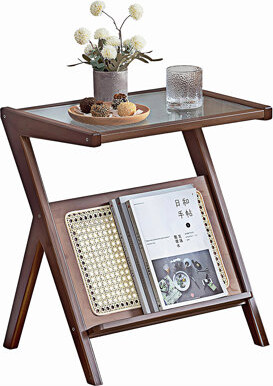 Dakota Fields Rattan Small Coffee Table with Storage