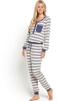 Thumbnail for your product : Definitions Lounge Stripe Jersey Onesie