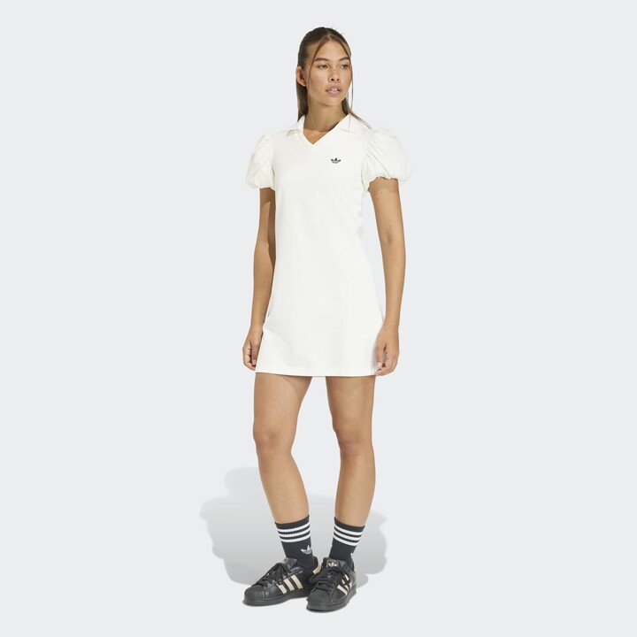 adidas Balloon Sleeves Dress, Women's, XS, Off White
