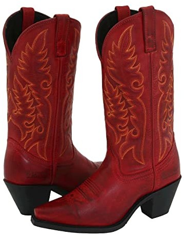 cowboy boots red