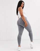 Thumbnail for your product : ASOS Curve DESIGN Curve legging in gray heather