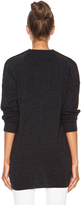 Thumbnail for your product : Derek Lam 10 CROSBY Oversized Cashmere V Neck in Midnight Melange