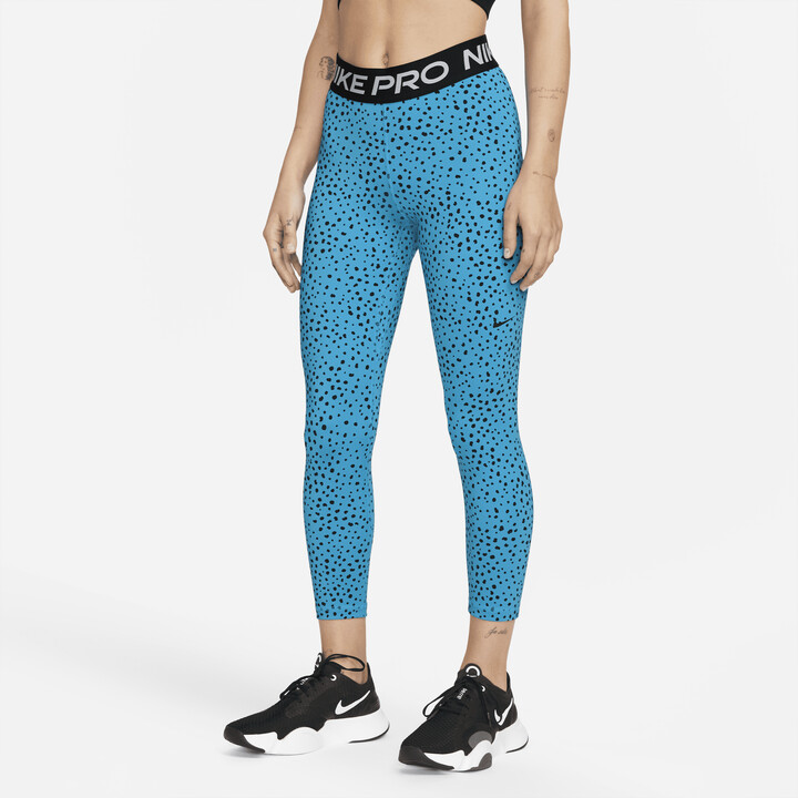 Nike Women's Pro Mid-Rise Cropped Printed Training Leggings in