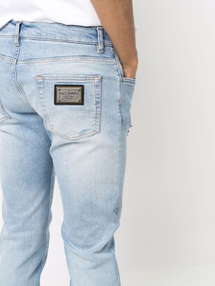 Dolce & Gabbana Distressed Skinny-Fit Jeans