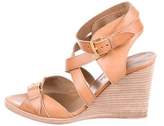 Thumbnail for your product : Hermes Leather Wedge Sandals