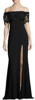 Thumbnail for your product : Faviana Off-the-Shoulder Stretch Crepe Gown, Black
