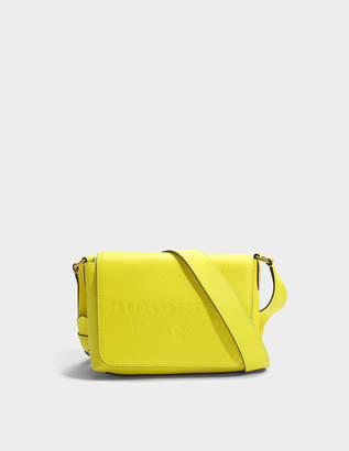 Burberry Small Burleigh Crossbody Bag in Neon Yellow Grained Calfskin