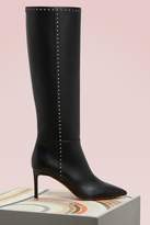 Studded Knee-High Boots