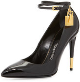 Thumbnail for your product : Tom Ford Patent Ankle-Lock Pump, Black