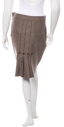 Blumarine Tweed Virgin Wool Skirt