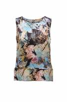 Regular-fit printed top in soft voile 