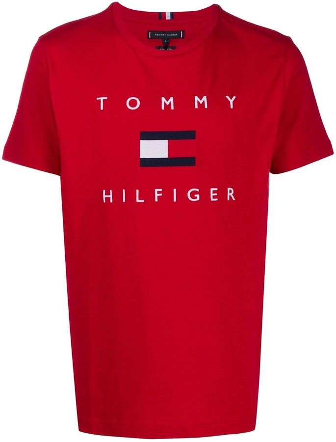 red tommy hilfiger tshirt