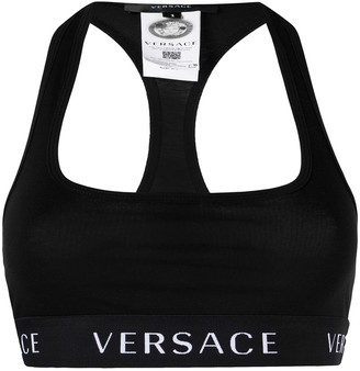 Versace Logo-Band Sports Bra