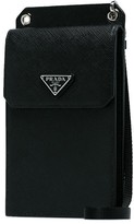Thumbnail for your product : Prada Small Detachable Strap Leather Pouch