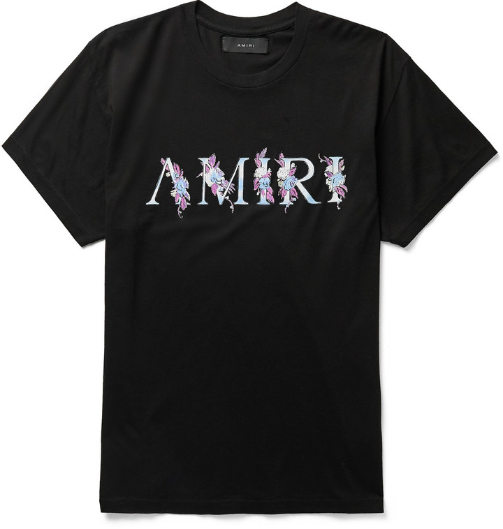 Amiri Logo-Print Cotton-Jersey T-Shirt - ShopStyle Tees