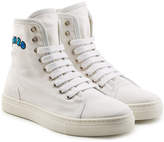 Kenzo High-Top Cotton Sneakers 