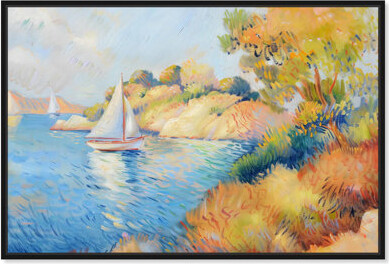 Art Remedy Sail Off In The Morning Framed Impressionism 57446