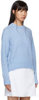 Thumbnail for your product : 3.1 Phillip Lim Blue Inset Shoulder High Low Sweater