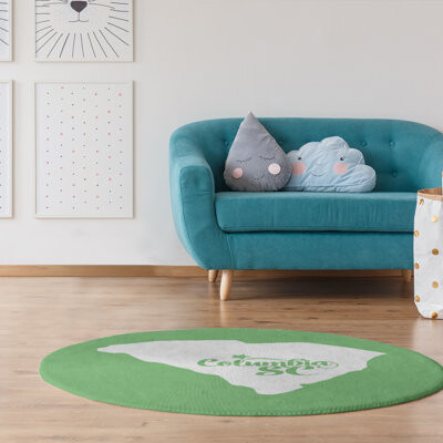 East Urban Home Columbia South Carolina Poly Chenille Rug