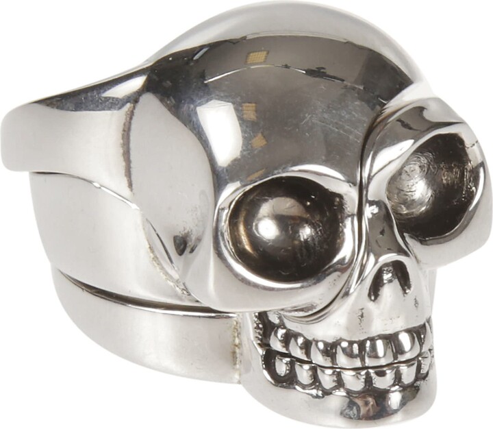 Alexander McQueen Divided Skull Ring - ShopStyle Jewelry