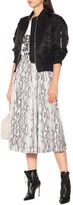 Thumbnail for your product : MSGM Faux snakeskin pleated midi skirt