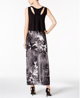 Thumbnail for your product : Connected Petite Printed Pleated Popover Dress