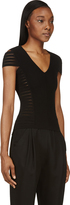 Thumbnail for your product : Versace Black Ribbed & Slit Stretch Shirt