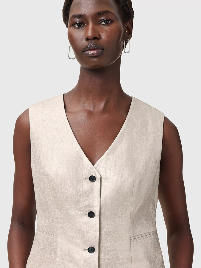 Agnes Orinda Women's Plus Size Linen Sleeveless Work Casual With